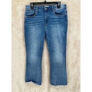 Driftwood Jeans Womens 31x27 Roxy Crop Kick‎ Boot Medium Wash Denim Stretch